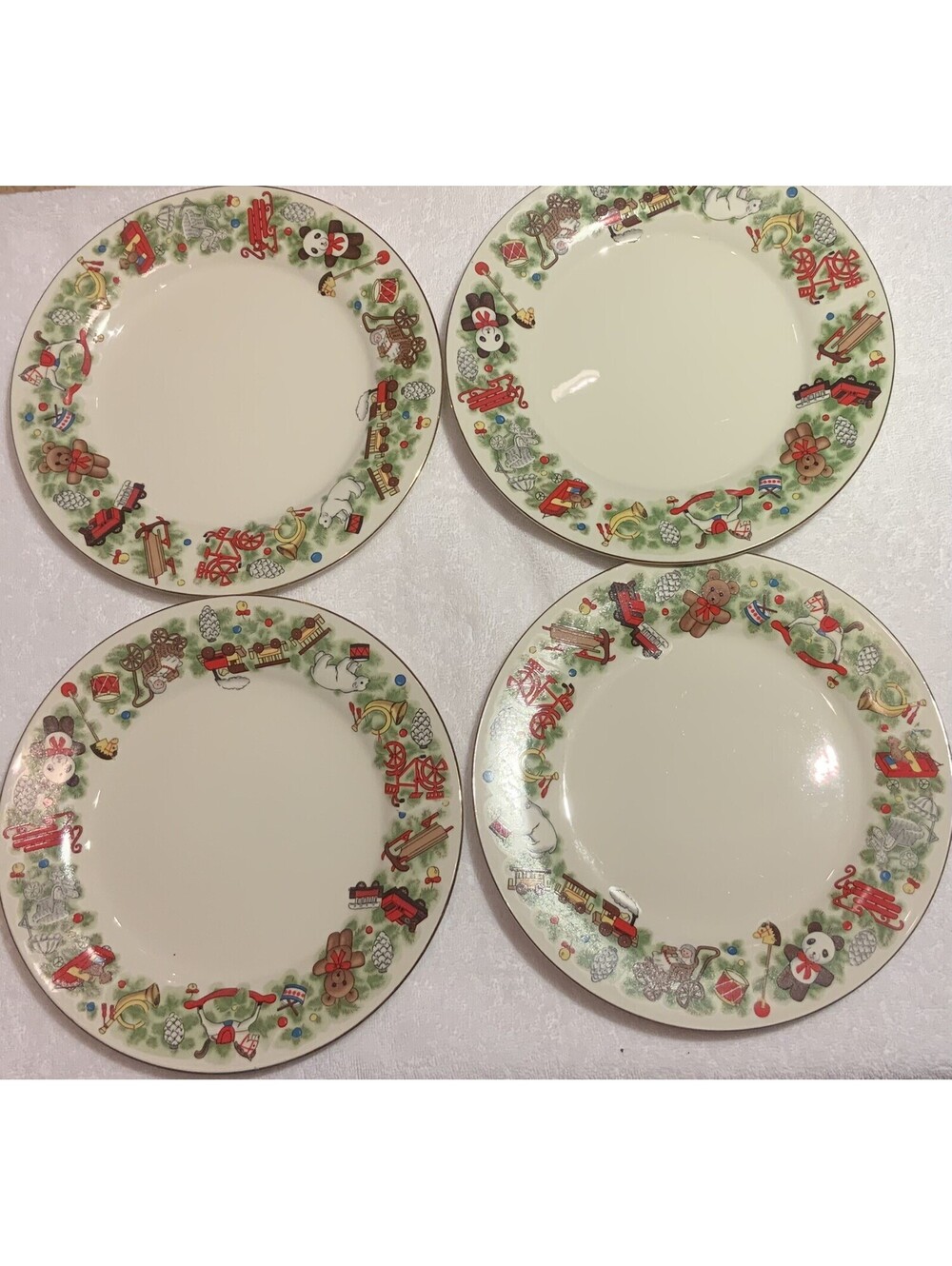 Marine Toys for Tots Foundation Christmas 10.5” Dinner Plates - Set of Four